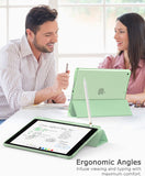 MoKo Case Fit New iPad 9th Generation Case 2021/8th Gen 2020/7th Gen 2019 with Pencil Holder, Trifold Stand Protective Case with Soft TPU Back, iPad 10.2 inch Case, Auto Wake/Sleep,Mottled Green