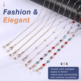 MoKo Eyeglass Chains for Women [4 Pack], Elegant Eye Glasses String Holder Eyewear Retainer for Women, Sunglasses Strap Face Cover Lanyard Eyeglass Strap Holder for Sunglasses Reading Glasses - Gold