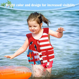 MoKo Swimming Vest for Kids, Children Swim Vests Water Activity Equipment Cute Pattern Watersports Swimming Device for Toddlers Boys Girls 50-90 lbs(L Size) 37-50 lbs (M Size)