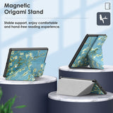 MoKo Case for 6.8" Kindle Paperwhite (11th Generation-2021) and Kindle Paperwhite Signature Edition, Origami Standing Shell Cover with Magnetic PC Back Cover for kindle Paperwhite 2021, Almond Blossom