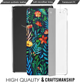 MoKo Case for Amazon Fire HD 10 Tablet (7th and 9th Generation, 2017 and 2019 Release) 10”, Smart Shell Stand Cover with Translucent Frosted Back for Fire HD 10.1 Inch - Jungle Night