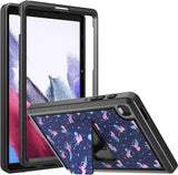 MoKo Case Fit Samsung Galaxy Tab A7 Lite 8.7-Inch 2021 (SM-T225/T220/T227), Shockproof Full Body Rugged Stand Back Cover Built-in Screen Protector Fit Galaxy Tab A7 Lite 8.7" 2021, Iridescence unicorn