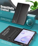 MoKo Case Compatible with Galaxy Tab A 8.4" 2020, Slim Lightweight PU Tablet Shell Cover Stand Case Fit Samsung Galaxy Tab A 8.4 2020 Model SM-T307 (Verizon/T-Mobile/Sprint) - Black
