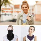 MoKo Scarf Mask Bandana with Ear Loops 3 Pack, Neck Gaiter Balaclava Dust UV Sun Protection Outdoors Face Mask for Women Men
