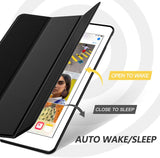 MoKo Case Fit iPad Air 3rd Generation 10.5 Inch 2019, Slim Lightweight Smart Shell Stand Cover with Translucent Frosted Back Protector Fit iPad Air 3, Auto Wake/Sleep,Black