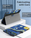 MoKo Case Fits All-New Kindle Fire HD 10 & 10 Plus Tablet (11th Generation, 2021 Release) 10.1" - Slim Folding Stand Cover with Auto Wake/Sleep, Starry Night Blue