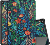 MoKo Case Fit Samsung Galaxy Tab A 10.1 2019 T510 T515 T517,Ultra Lightweight Slim Smart Hard Shell Stand Cover Folio Case for Galaxy Tab A 10.1 inch SM-T510/SM-T515 2019 Tablet - Black&White Magnolia