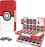 MoKo 48 Game Card Case Compatible with Nintendo Switch OLED 2021/Switch/Switch Lite, Switch Games Holder Case for 48 Switch Game Card & 24 SD Card, Slim & Portable Game Card Storage Box, Pokeball