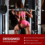 MoKo Squat Pad, Standard and Olympic Bars Thick Foam Sponge Pad with 2 Securing Straps, Neck and Shoulder Protective Sponge Mat for Squats, Lunges, Hip Thrusts Weightlifting