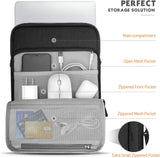 MoKo 12.9 Inch Tablet Sleeve Bag Carrying Case with Pockets Fits iPad Pro 12.9 2021/2020/2018,Surface Laptop Go 12.4",Galaxy Tab S8+ 12.4", Black & Gray