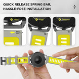 MoKo Watch Strap Compatible with Huawei Watch GT3 46mm/GT2/GT2 Pro/GT 2e/Samsung Galaxy Watch 46mm/Gear S3, 22mm Soft Silicone Replacement Sport Band Wristband, Gray/Yellow