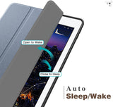 MoKo Case Fit iPad Pro 9.7 with Apple Pencil Holder - Slim Lightweight Smart Shell Stand Cover Case with Auto Wake / Sleep Fit Apple iPad Pro 9.7 Inch 2016 Tablet, Grey Purple