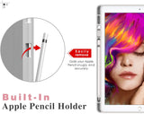MoKo Case Fit iPad Pro 12.9 2017/2015 with Apple Pencil Holder - Slim Lightweight Smart Shell Stand Cover Case with Auto Wake/Sleep Fit Apple iPad Pro 12.9 inch Tablet (1st & 2nd Gen),Pink Marble