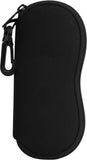 MoKo Sunglasses Soft Case Ultra Light Neoprene Zipper Eyeglass Case with Belt Clip