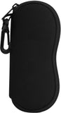 MoKo Sunglasses Soft Case Ultra Light Neoprene Zipper Eyeglass Case with Belt Clip