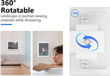 MoKo Wall Mount Shower Tablet Holder, 360 Rotation Waterproof Tablet Holder Bathroom Tablet Case Mount Shelf with Touchable Anti-Fog Screen for Tablets Up to 10.2", Fit with iPad 9 iPad Mini 6, White
