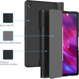 MoKo Case Compatible with Lenovo Yoga Tab 11 11-Inch 2021 Tablet, Ultra-Thin PU Leather Trifold Smart Tablet Stand Cover Shell Case Fits Lenovo Yoga Tab 11 2021 Tablet ONLY, Black