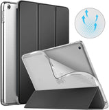 MoKo Case Fit 2018/2017 iPad 9.7 6th/5th Generation, [Auto Wake/Sleep] Slim Smart Shell Trifold Stand Folio Case with Translucent Soft TPU Back Cover Compatible with iPad 9.7 Inch - Black