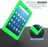 MoKo Case for Fire HD 8 2016 Tablet - [Honey Comb Series] Light Weight Silicone Back Cover [Kids Friendly] for Fire HD 8 (Previous 6th Gen-2016 Release ONLY), Green (NOT FIT 7th Gen 2017 Tablet)
