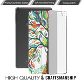 MoKo Case for All-New Amazon Fire HD 8 Tablet (7th/8th Generation, 2017/2018 Release) -Lightweight Slim Shell Stand Cover with Translucent Frosted Back for Fire HD 8, Lucky TREE (with Auto Wake/Sleep)