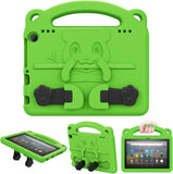 MoKo Case Fits Kindle Fire HD 8 & 8 Plus Tablet (10th Generation, 2020 Release), Shockproof Heavy Duty EVA Foam Kids-Friendly Cover with Hand-Grip Convertible Stand - Blue
