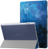MoKo Case Fits All-New Kindle Fire HD 10 & 10 Plus Tablet (11th Generation, 2021 Release) 10.1", PU Leather Trifold Stand Cover with Translucent Frosted Backshell with Auto Wake/Sleep, Green