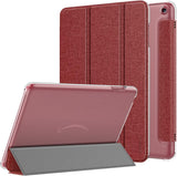 MoKo Case Fits Kindle Fire HD 8 & 8 Plus Tablet (10th Generation, 2020 Release), Smart Shell Stand Cover with Translucent Frosted Back - Black & White Magnolia