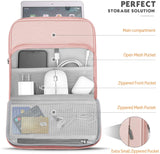 MoKo 9-11 Inch Tablet Sleeve Bag Carrying Case with Storage Pockets Fits iPad air 5 10.9" 2022, iPad Pro 11 2021/2020, iPad 9/8/7th Gen 10.2, iPad Air 4 10.9, Tab A 10.1, Tab S8 11", Pink