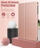 MoKo Case Compatible with Vankyo MatrixPad S20 10" 2020, Slim Light-Weight PU Leather Smart Tablet Shell Cover Foldable Stand Case Fit Vankyo MatrixPad S20 10-Inch Tablet ONLY - Rose Gold