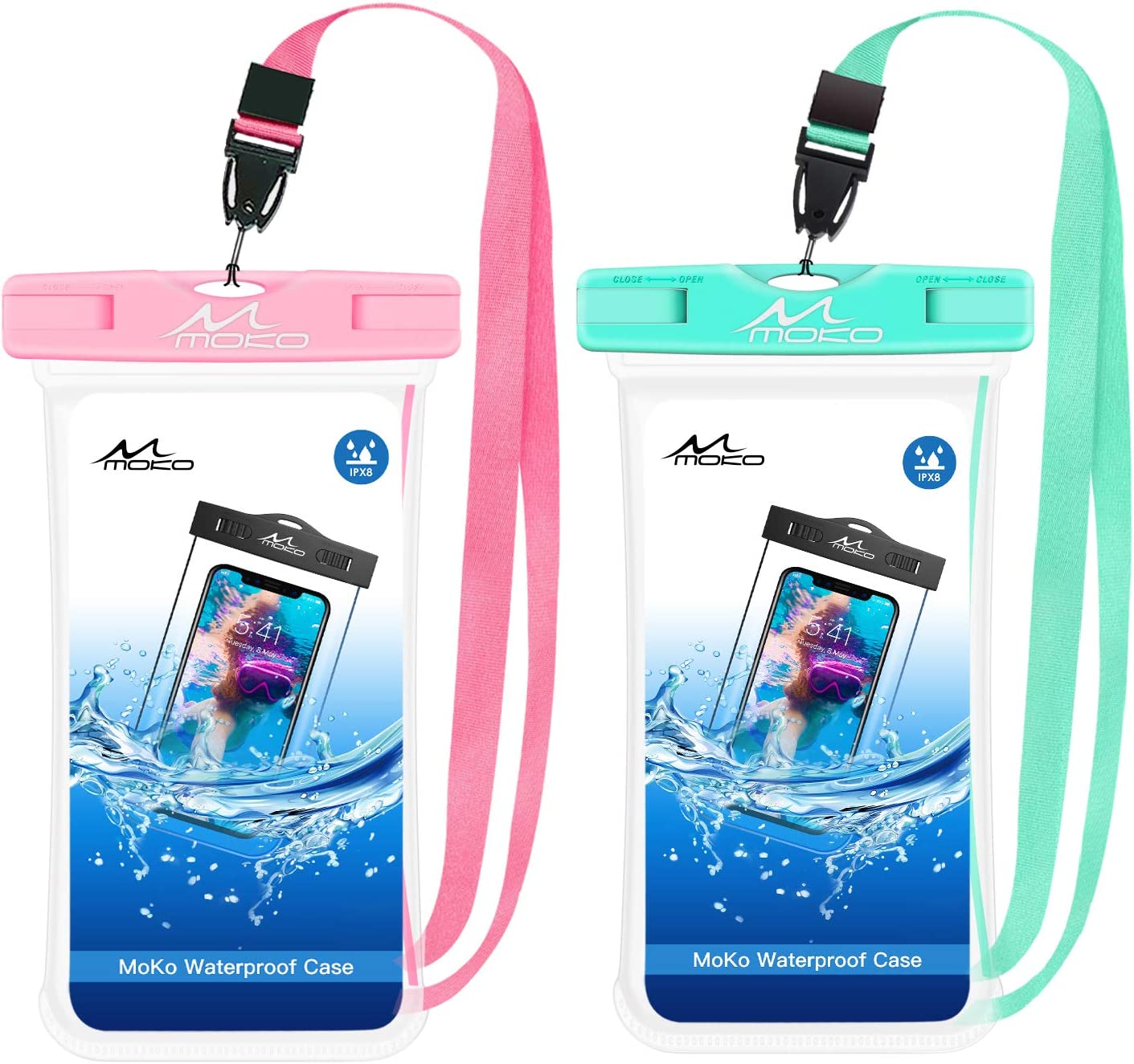 JOTO Universal Waterproof Pouch Phone Dry Bag Bundle with 2 JOTO Universal Waterproof Pouch Phone Dry Bag Bundle with 2
