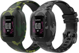 MoKo 2PACK Band Compatible with Garmin Vivofit JR 3 Tracker, Soft Silicone Printing Pattern Adjustable Replacement Strap Fits 5.1-7.5in Wristband Bracelet, Painting & Starry Sky