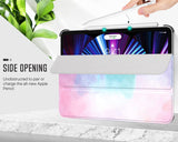 MoKo Case Fit New iPad Pro 11 Inch Case 2021 (3rd Gen), [Support Apple Pencil Charging] Slim Trifold Hard Back Shell Protective Smart Cover Fit iPad Pro 11" 2021, with Auto Wake/Sleep, Water Color
