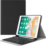 MoKo Keyboard Case for iPad 9.7 2018 with Pencil Holder - Wireless Keyboard Cover Case for All-New iPad 9.7 Inch 2018 Released Tablet (A1893 / A1954), Black