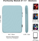 MoKo 9-11 Inch Tablet Sleeve Bag Carrying Case Fits iPad air 5 10.9" 2022, iPad Pro 11 2021-2018, iPad 9/8/7th Gen 10.2, iPad Air 4 10.9/Air 3 10.5, Tab S8 11"/Tab A 10.1, Misty Blue