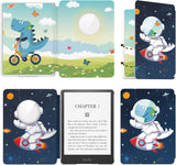 MoKo Case for 6.8" Kindle Paperwhite (11th Generation-2021) and Kindle Paperwhite Signature Edition, Light Shell Cover with Auto Wake/Sleep for Kindle Paperwhite 2021 E-Reader, Lucky Flowers