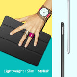 MoKo Case Fit New iPad Air (3rd Generation) 10.5" 2019/iPad Pro 10.5 2017 - Slim Lightweight Smart Shell Stand Cover with Translucent Frosted Back Protector - Black (Auto Wake/Sleep)