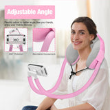 MoKo Neck Phone Holder, Lazy Gooseneck Phone Pillow Holder Bracket,360°Rotation Universal Mobile Phone Tablet Stand for 4"-11" Devices, fits iPhone 12/12 Pro Max, Galaxy S21,iPad Air/Pro 11, Pink