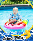 MoKo Swim Vest Arm Bands for Kids, Swimming Arm Floaties with Whistle Inflatable Floater Tube Water Wings with Shoulder Harness Sea Pool Water Supply Children Swim Training Equipment