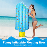 MoKo Inflatable Pool Floats Adults Kids, Ice Cream Floating Row Popsicle Float Raft Swimming Pool Float Bed Summer Beach Lounger Water Fun Party Decorations Supply