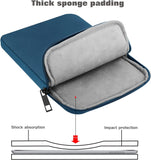 MoKo 9-11 Inch Tablet Sleeve Bag Carrying Case Fits iPad air 5 10.9" 2022, iPad Pro 11 2021-2018, iPad 9/8/7th Gen 10.2, iPad Air 4 10.9/Air 3 10.5, Tab S8 11"/Tab A 10.1, Peacock Blue