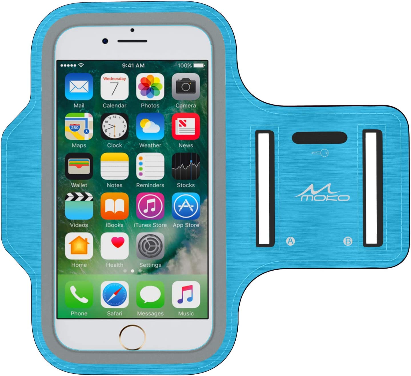 MoKo Phone Armband, Water Resistant Running Cell Phone Armband