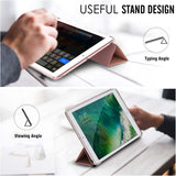 MoKo Case Fit 2018/2017 iPad 9.7 6th/5th Generation, Slim Smart Shell Stand Folio Case with Soft TPU Translucent Frosted Back Cover Compatible with iPad 9.7" 2018/2017, Auto Wake/Sleep - Rose Gold