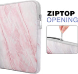 MoKo 11 Inch Tablet Sleeve Bag Carrying Case Fits iPad air 5 10.9 inch 2022, iPad Pro 11 2021-2018, iPad 9/8/7th Gen 10.2, iPad Air 4 10.9/Air 3 10.5, Tab S8 11"/Tab A 10.1, Tab S6, Pink Gray Marble