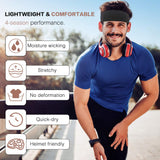 MoKo Mens Headband 3 Pack, Stretchy Moisture Wicking Hairband Mens Running Headband Workout Sweatband Sports Headband for Men for Running,Cycling, Yoga, Basketball