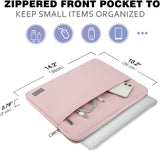 MoKo 13-13.3 Inch Laptop Sleeve Fits Tab S8+ 12.4", Surface pro 8 MacBook Pro M1 Pro/M1 Max 14.2 2021/Pro 13”, iPad Pro 12.9 2021/2020, Notebook Computer Case Cover Bag with Pocket, Pink