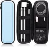 MoKo Holder Case Fit Apple Pencil 1&2, PU Leather Case Fit iPad 9th Gen 2021/8th Gen 2020/7th Gen 2019/iPad Mini 6 2021/iPad Air 4 2020/iPad Pro 11 & 12.9 2021, for Samsung Stylus Pen,Sky Blue
