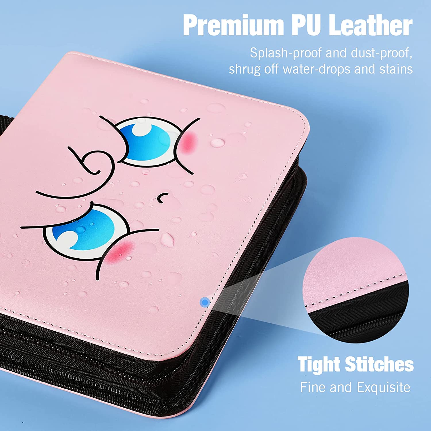 MoKo Card Binder for Pokemon Cards Binder 4-Pocket, 400 Pockets Tradin Mokodirect MoKo Card Binder for Pokemon Cards Binder 4-Pocket, 400 Pockets Tradin Mokodirect