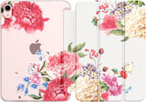 MoKo Case Fit New iPad Mini 6 2021 (6th Generation 8.3 inch), Soft TPU Translucent Frosted Back Cover Slim Smart Shell Stand Folio Case for iPad Mini, Auto Wake/Sleep, Fragrant Flowers