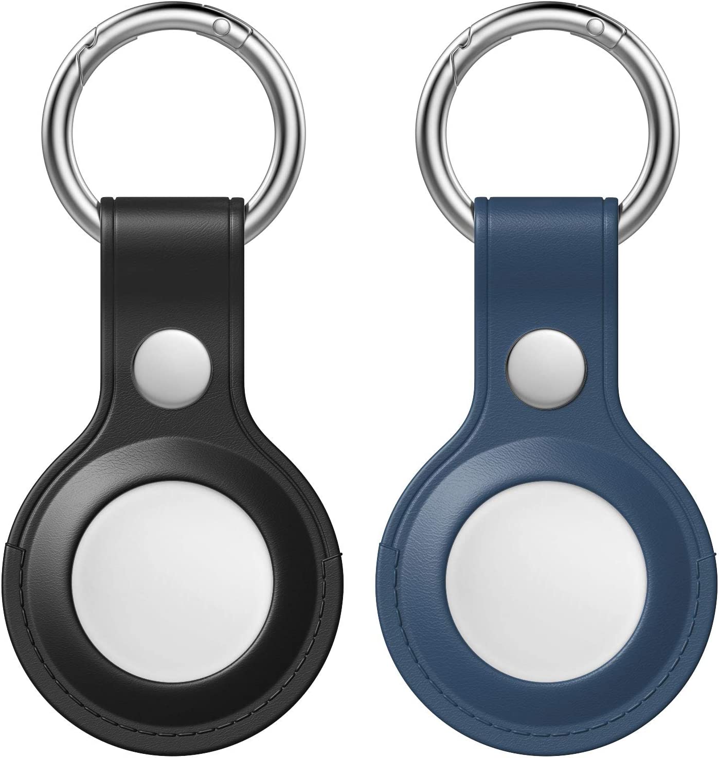 MoKo 2-Pack Key Ring Case for AirTag 2021, Soft Genuine Leather AirTag Mokodirect MoKo 2-Pack Key Ring Case for AirTag 2021, Soft Genuine Leather AirTag Mokodirect