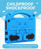 MoKo Case Fits Kindle Fire HD 8 & 8 Plus Tablet (10th Generation, 2020 Release), Shockproof Heavy Duty EVA Foam Kids-Friendly Cover with Hand-Grip Convertible Stand - Blue
